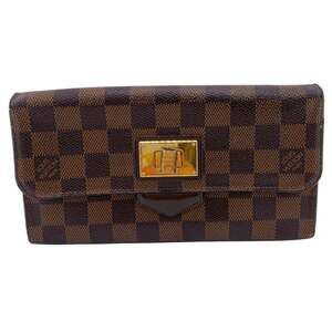 LOUIS VUITTON N63017 Portefeuille Roseberry Damier Long Wallet, Brown